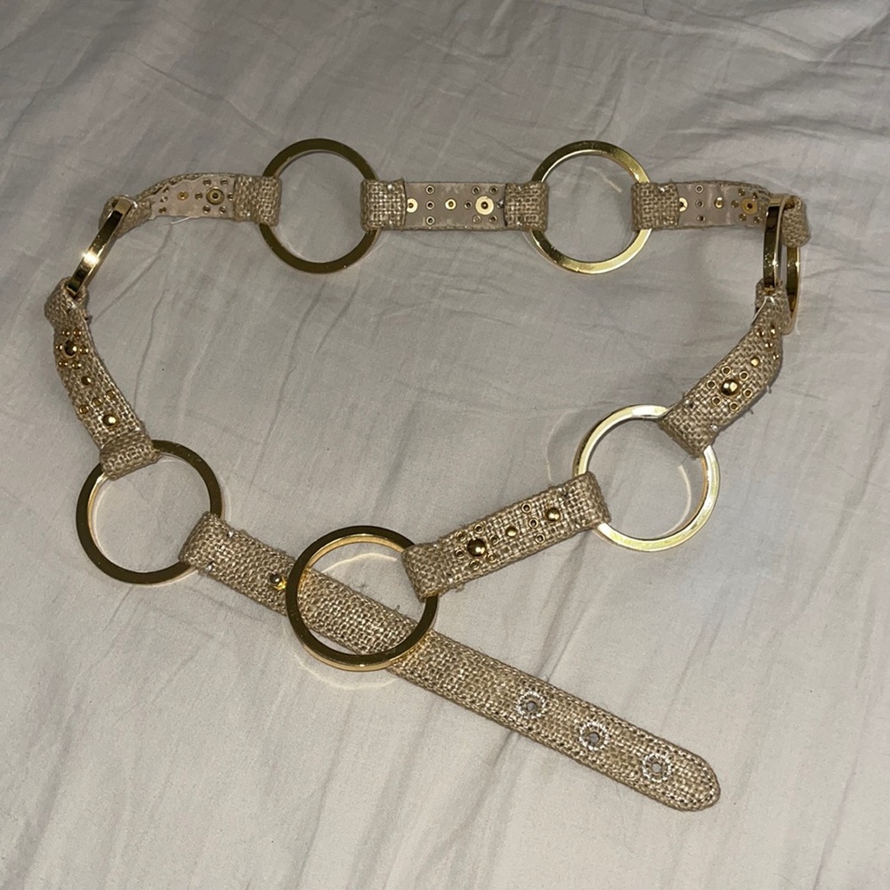 Gold Loop With Canvas Belt - image 1